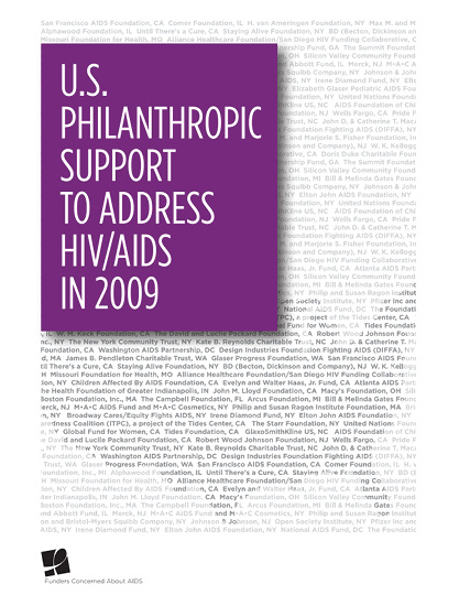 U.S. Philanthropic Support to Address HIV/AIDS in 2009